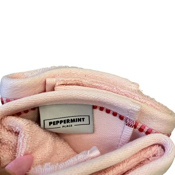 Set of 2 Pink Christmas Hand Towels Peppermint Candy Cane Bow 100% Cotton NEW - Picture 10 of 10